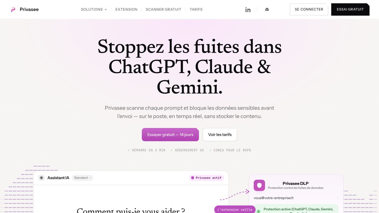 Aperçu du projet Privasee